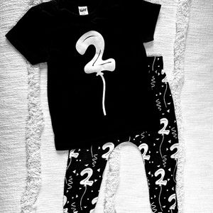 Me&Reekie “2” Birthday Outfit Shirt/ Harems